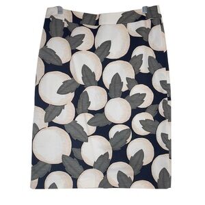 Ann Taylor Orange Blossom Pencil Skirt Casual Pencil Office Floral Green size 10